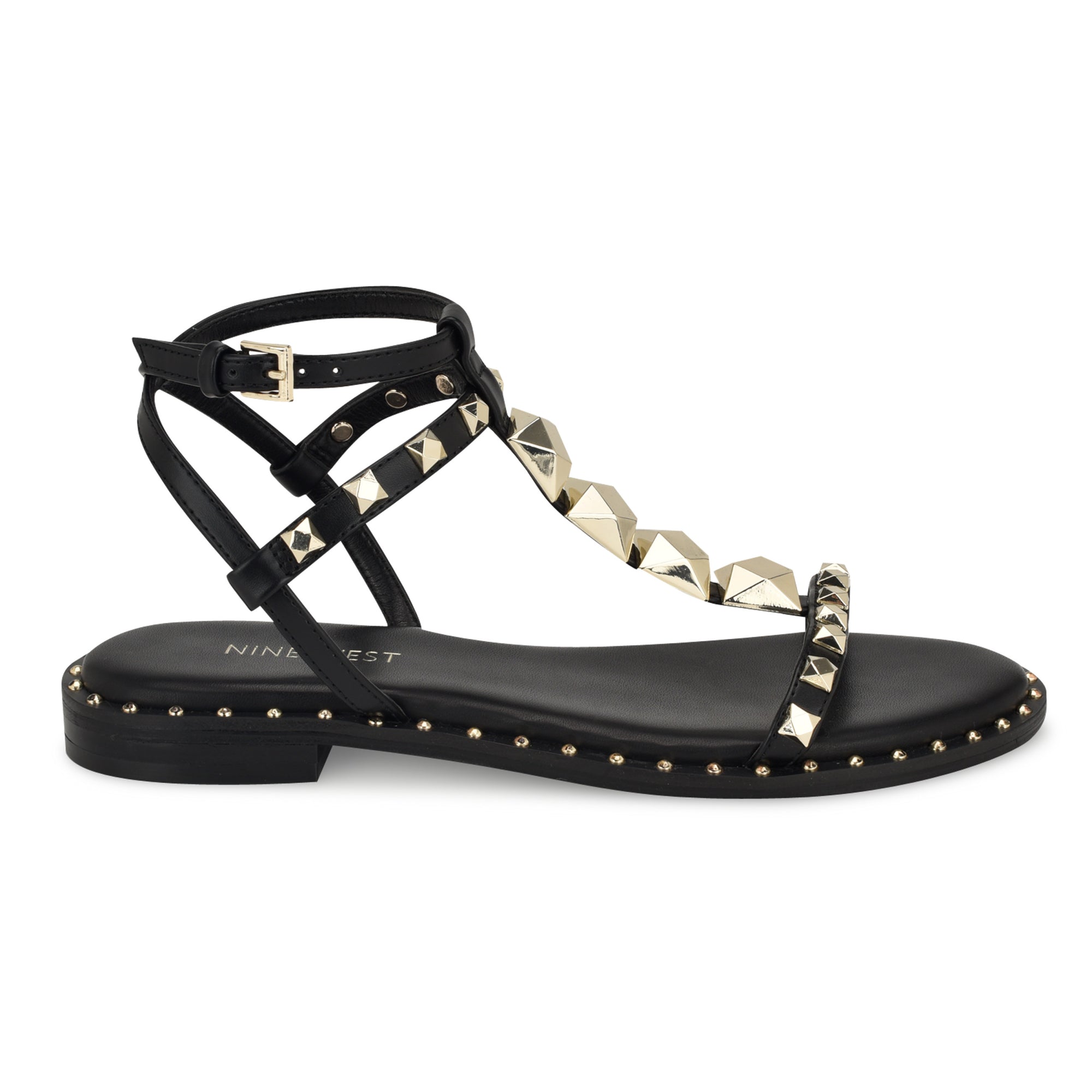Marcila Studded Ankle Strap Sandals