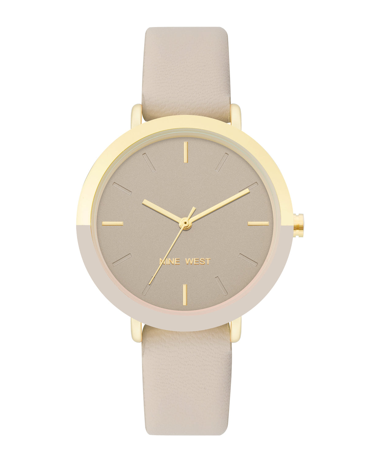 Two-Tone Bezel Strap Watch