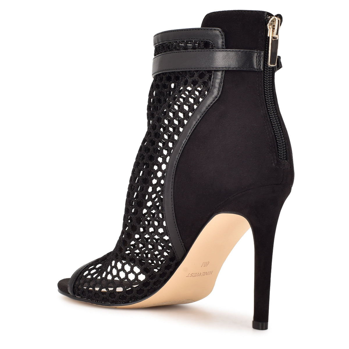 Ididit Mesh Peep toe Booties