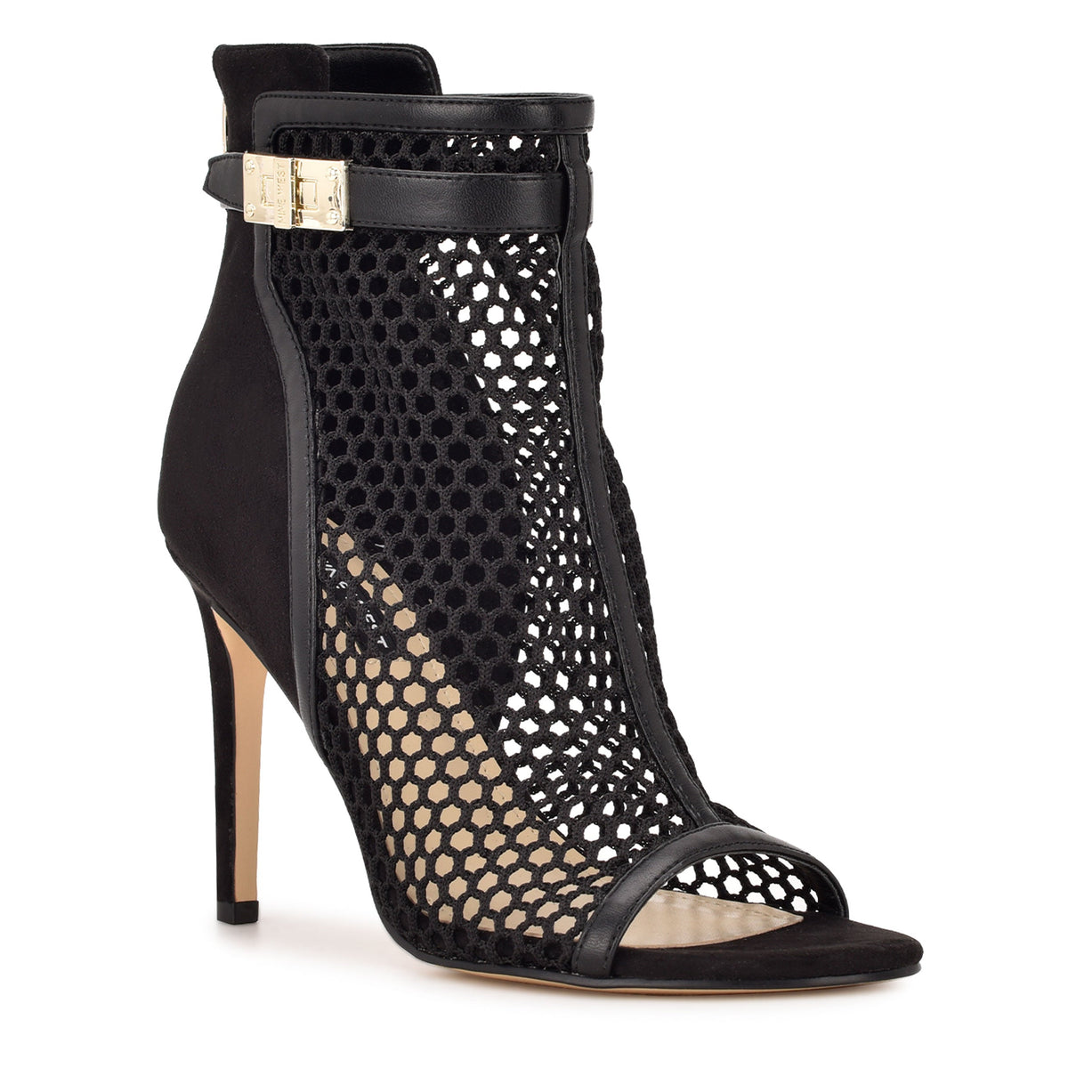 Ididit Mesh Peep toe Booties