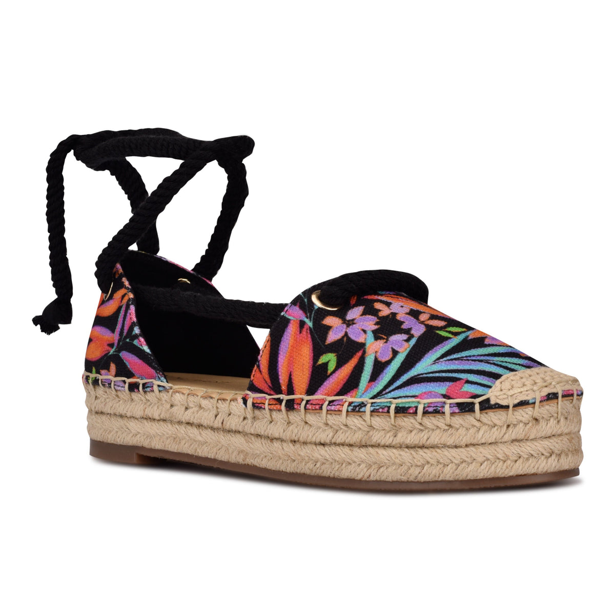 Meaks Ankle Wrap Espadrille Flats