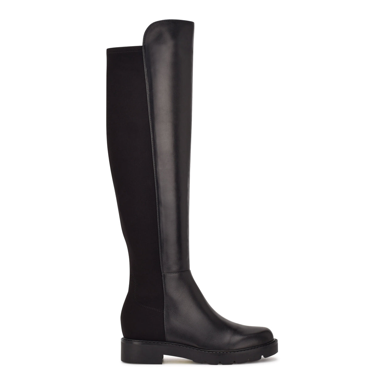 Tread Over The Knee Lug Sole Boots